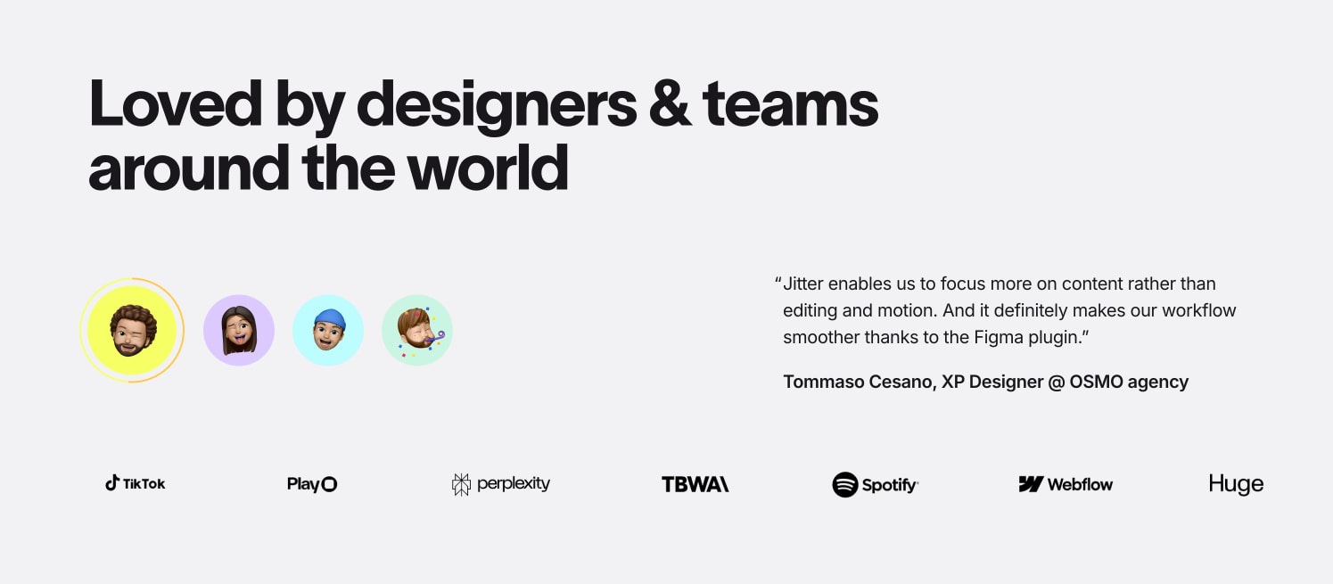 Pricing · Jitter captured website design