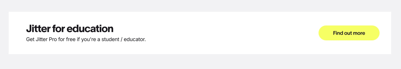 Pricing · Jitter captured website design