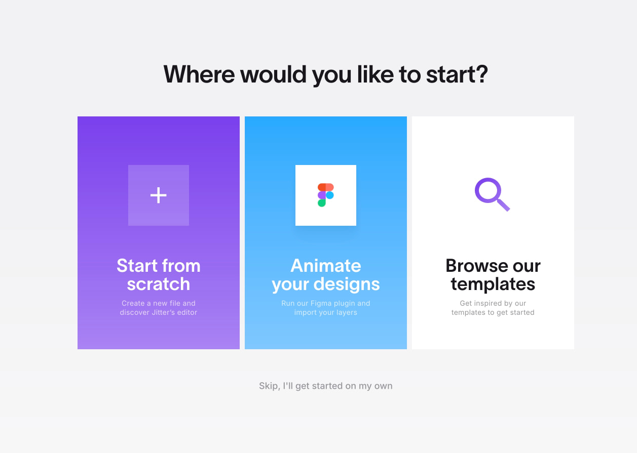 Welcome · Jitter captured website design