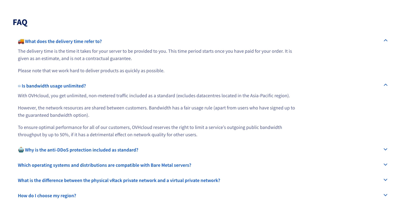 Dedicated server | Bare metal servers | OVHcloud Worldwide captured website design