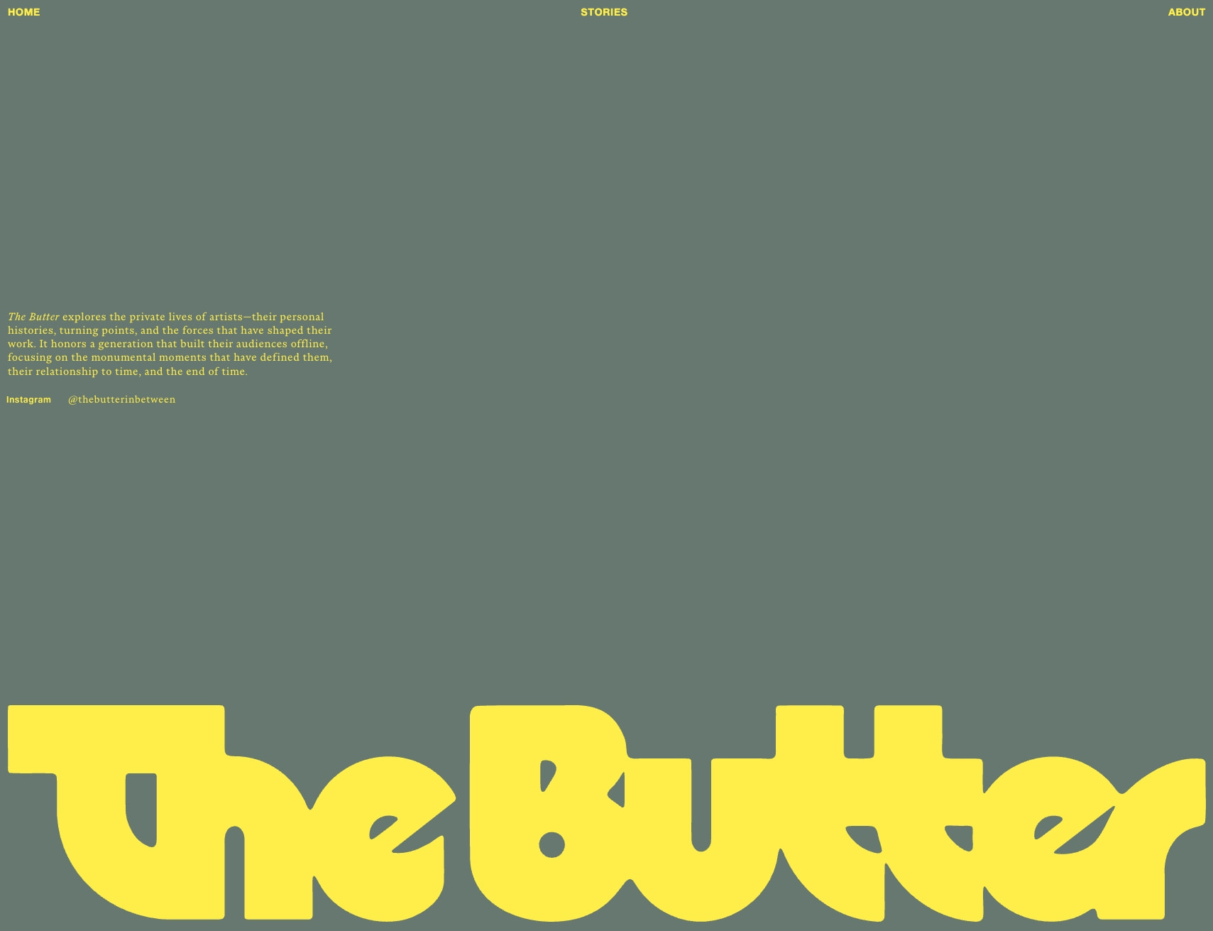 The Butter In Between | About captured website design