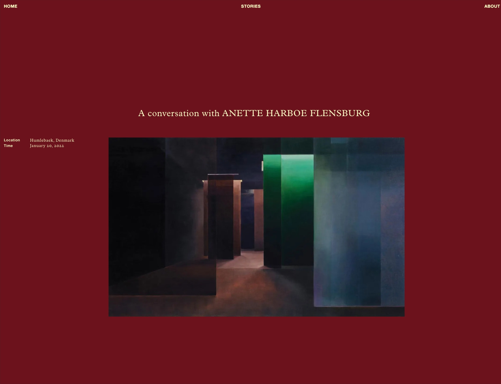 The Butter In Between | Stories captured website design