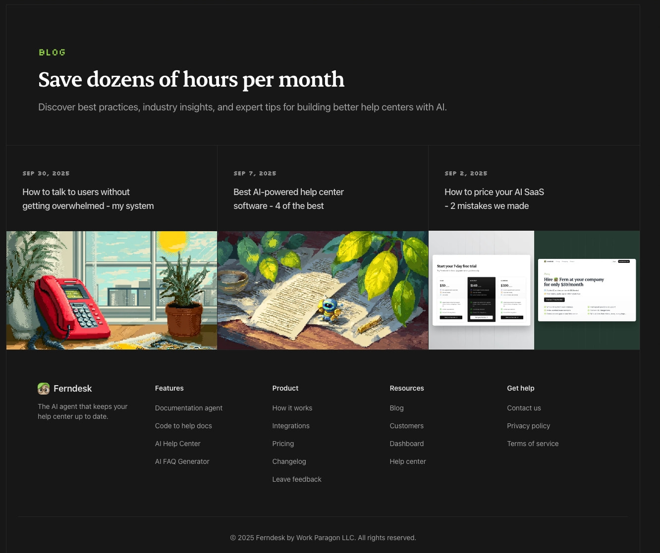 Blog - Ferndesk captured website design