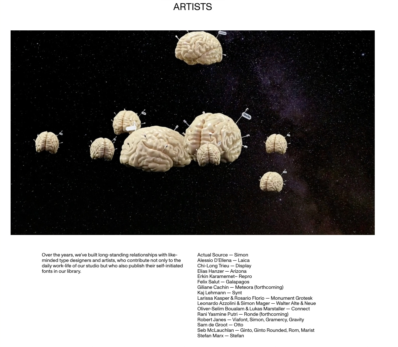 About — Dinamo Typefaces captured website design