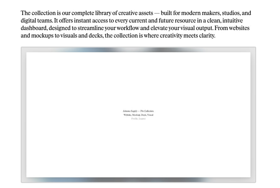 Schema | Collection captured website design