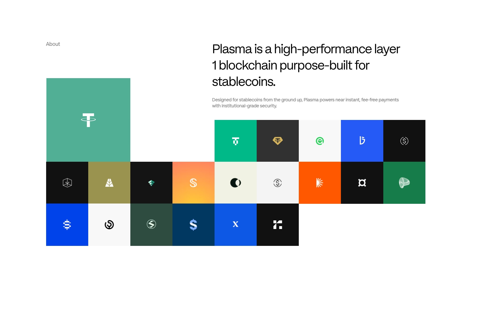 Plasma - Stablecoin infrastructure for instant payments captured website design