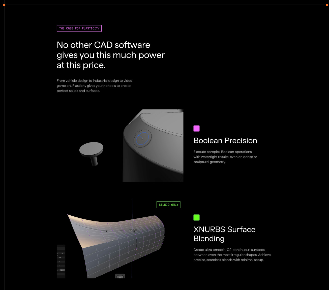 Plasticity captured website design