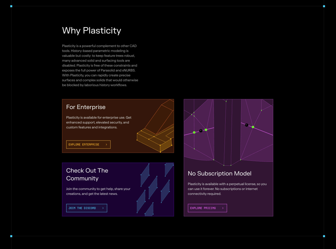 Plasticity captured website design