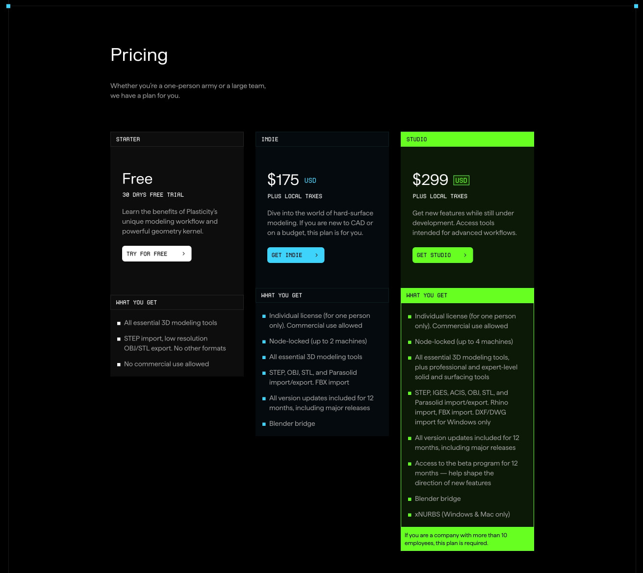Plasticity captured website design