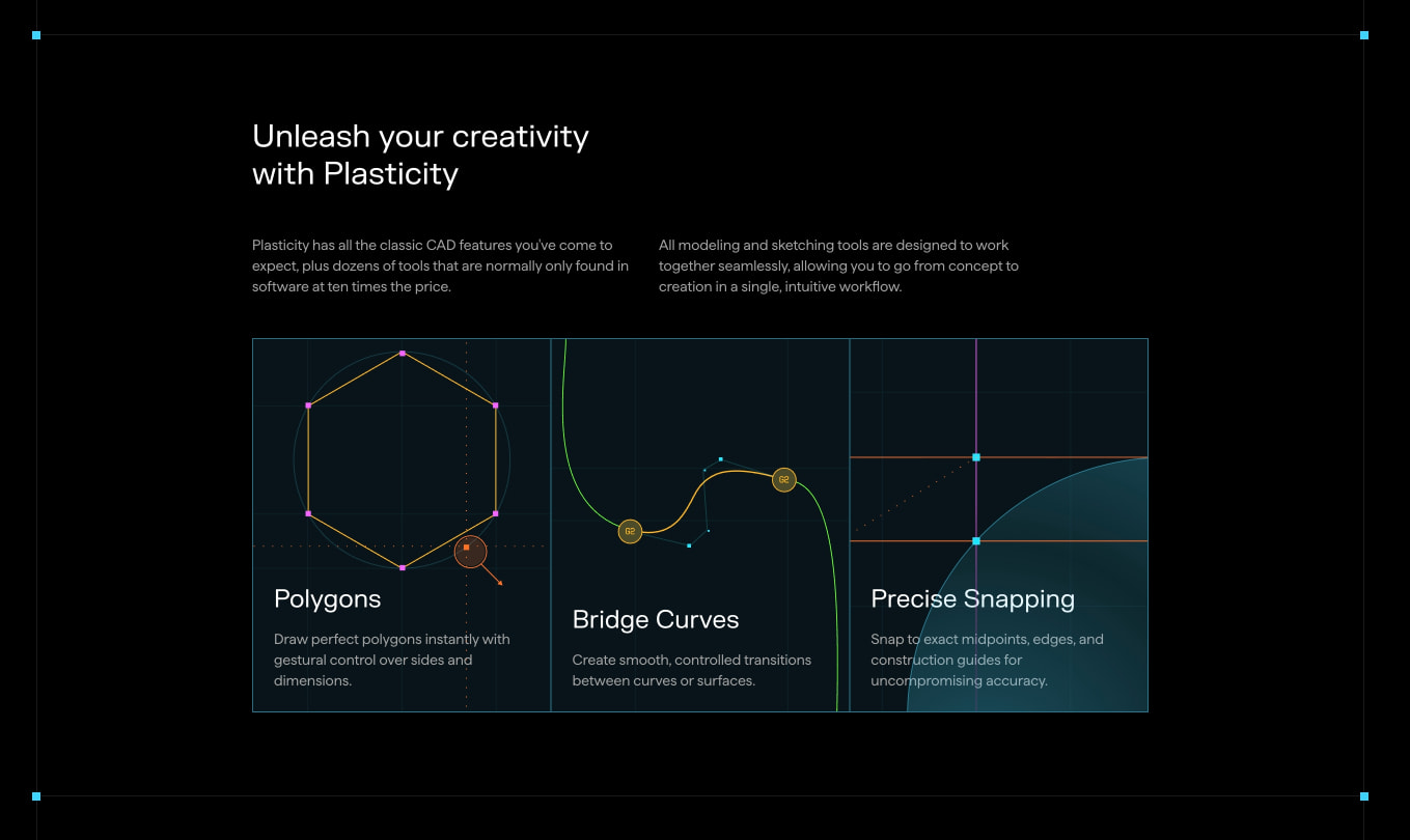Plasticity captured website design