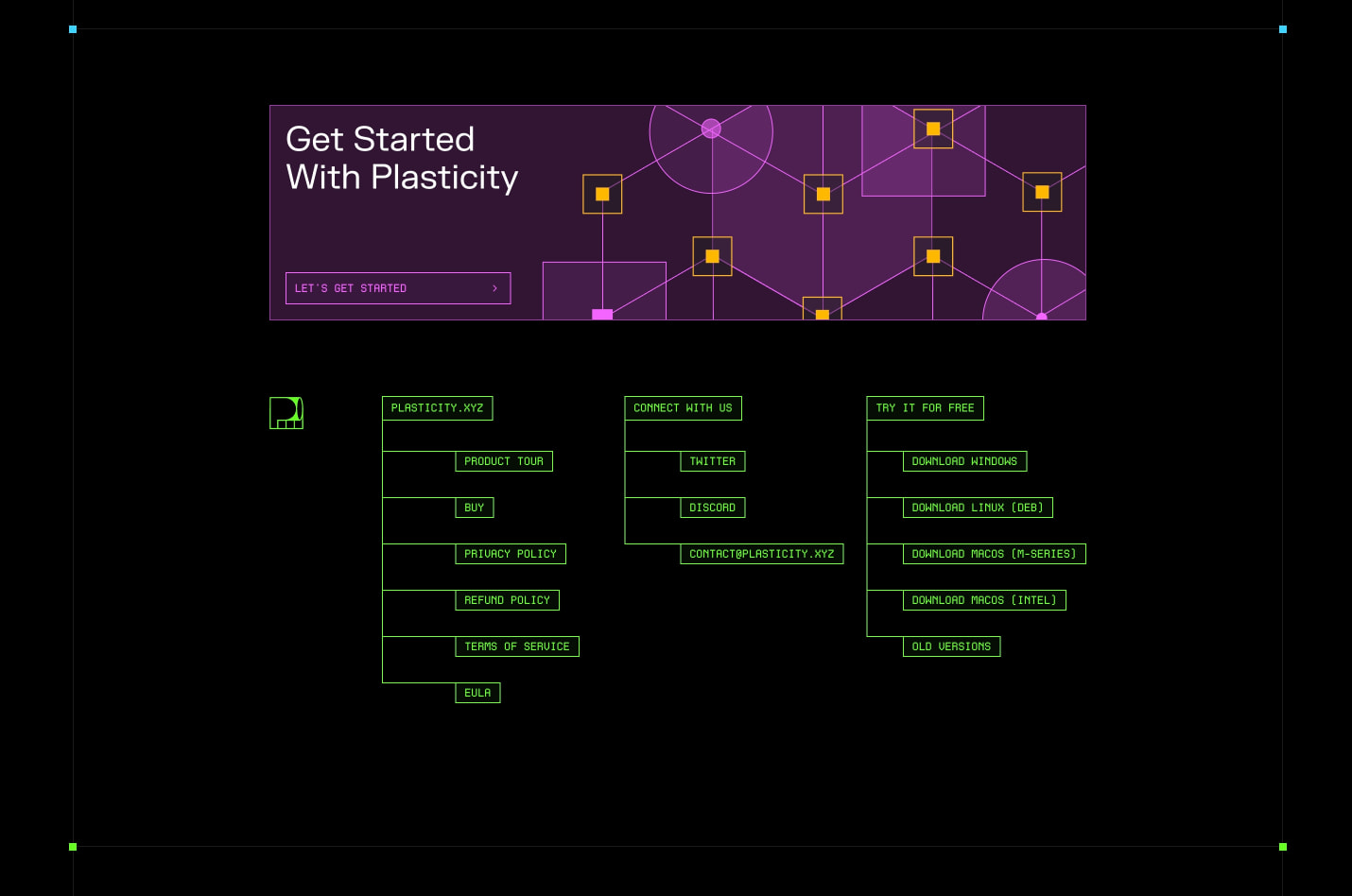 Plasticity captured website design