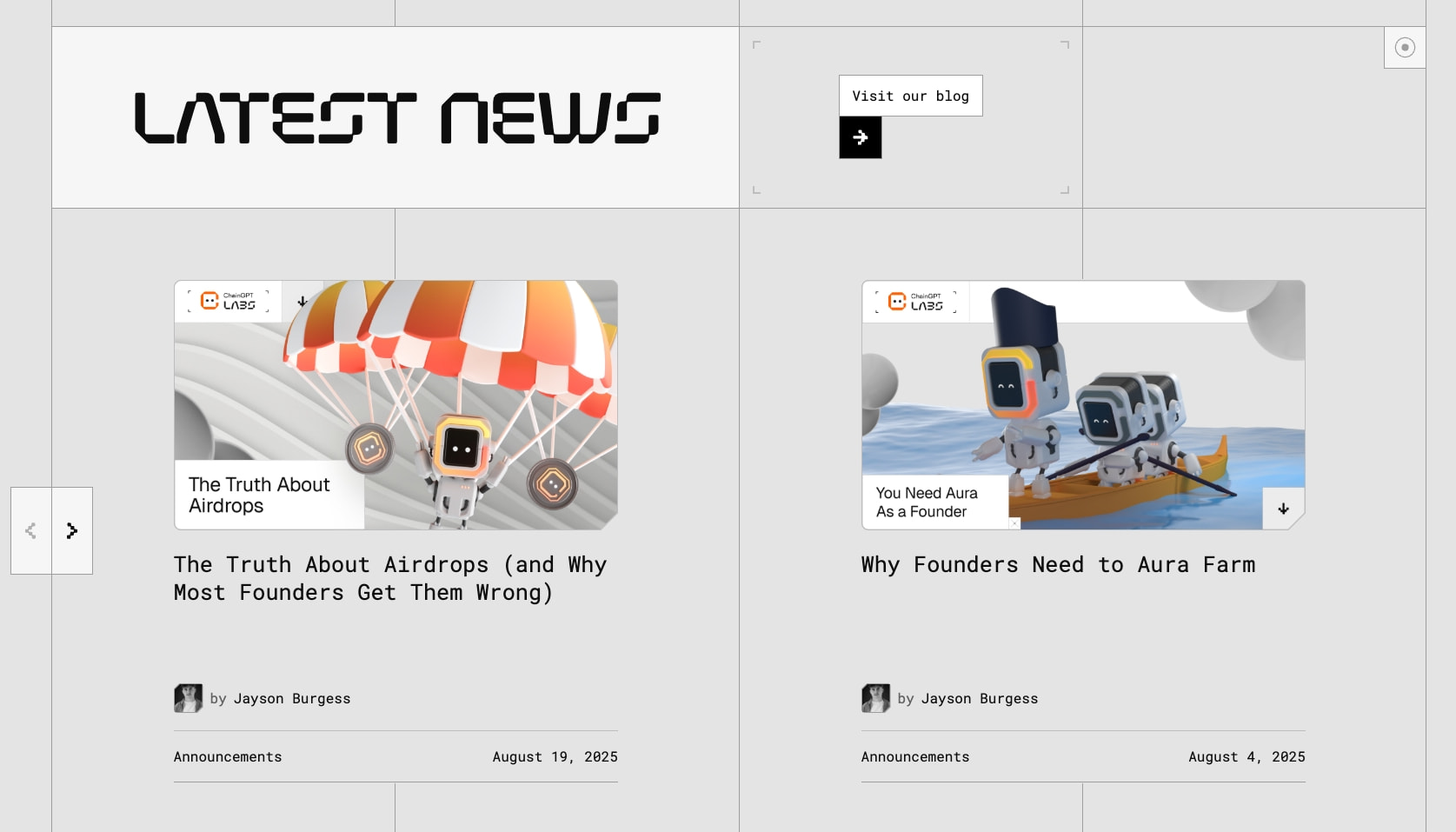 ChainGPT Labs | Fund, Incubate and Accelerate Web3 Projects captured website design