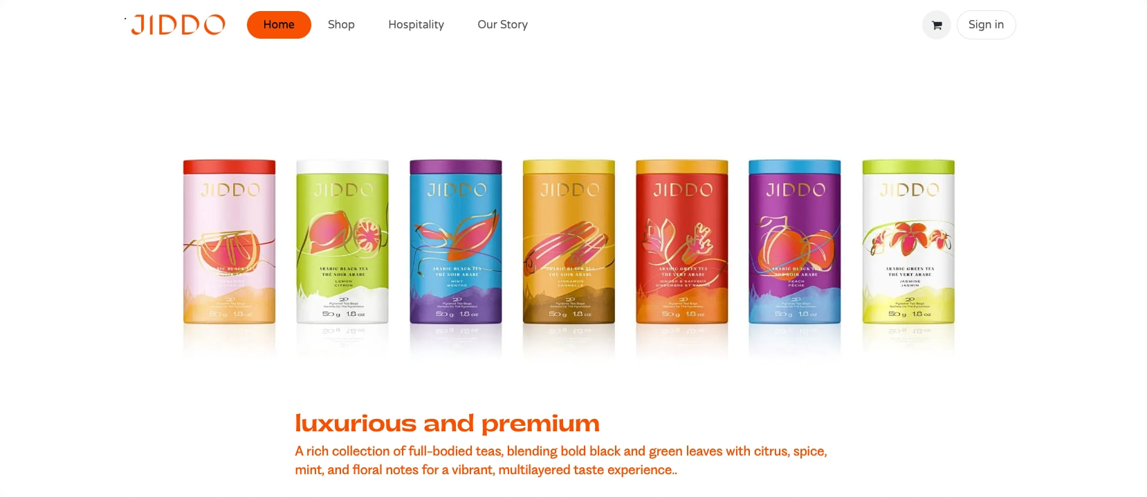 Home | DRINK JIDDO captured website design