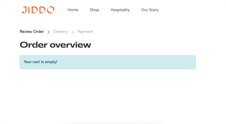 Shopping Cart | DRINK JIDDO captured website design