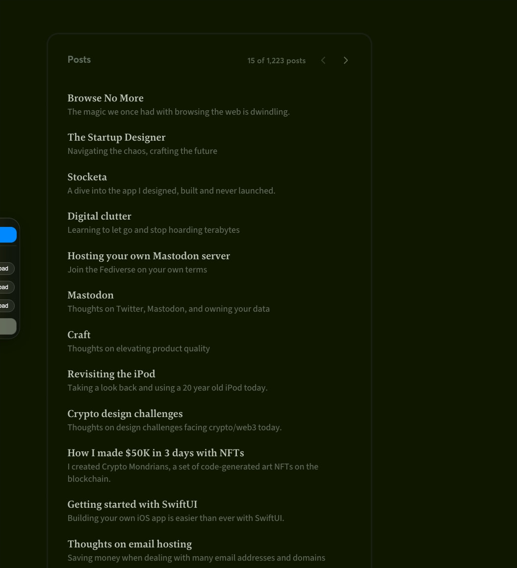 Paul Stamatiou captured website design