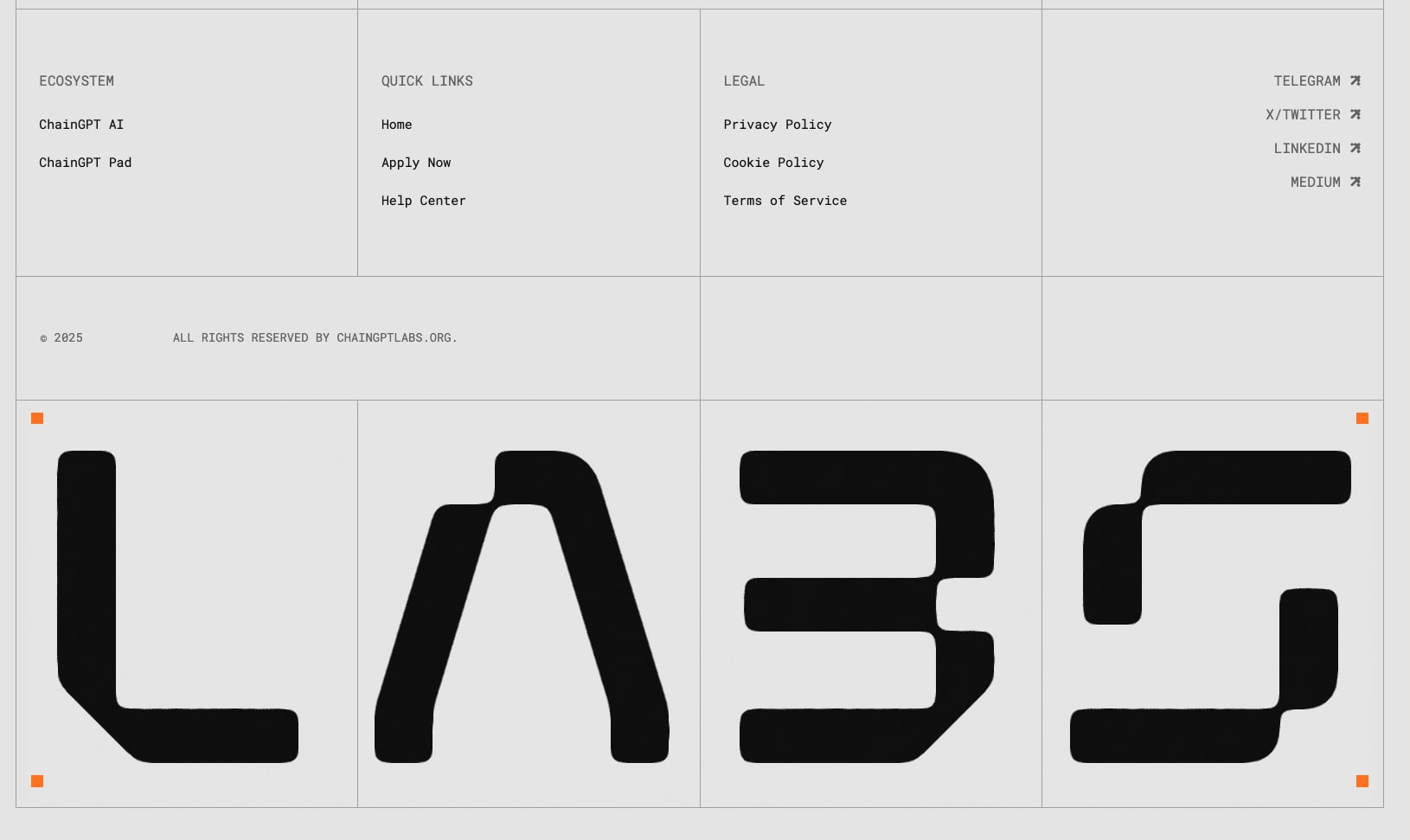 ChainGPT Labs | Fund, Incubate and Accelerate Web3 Projects captured website design