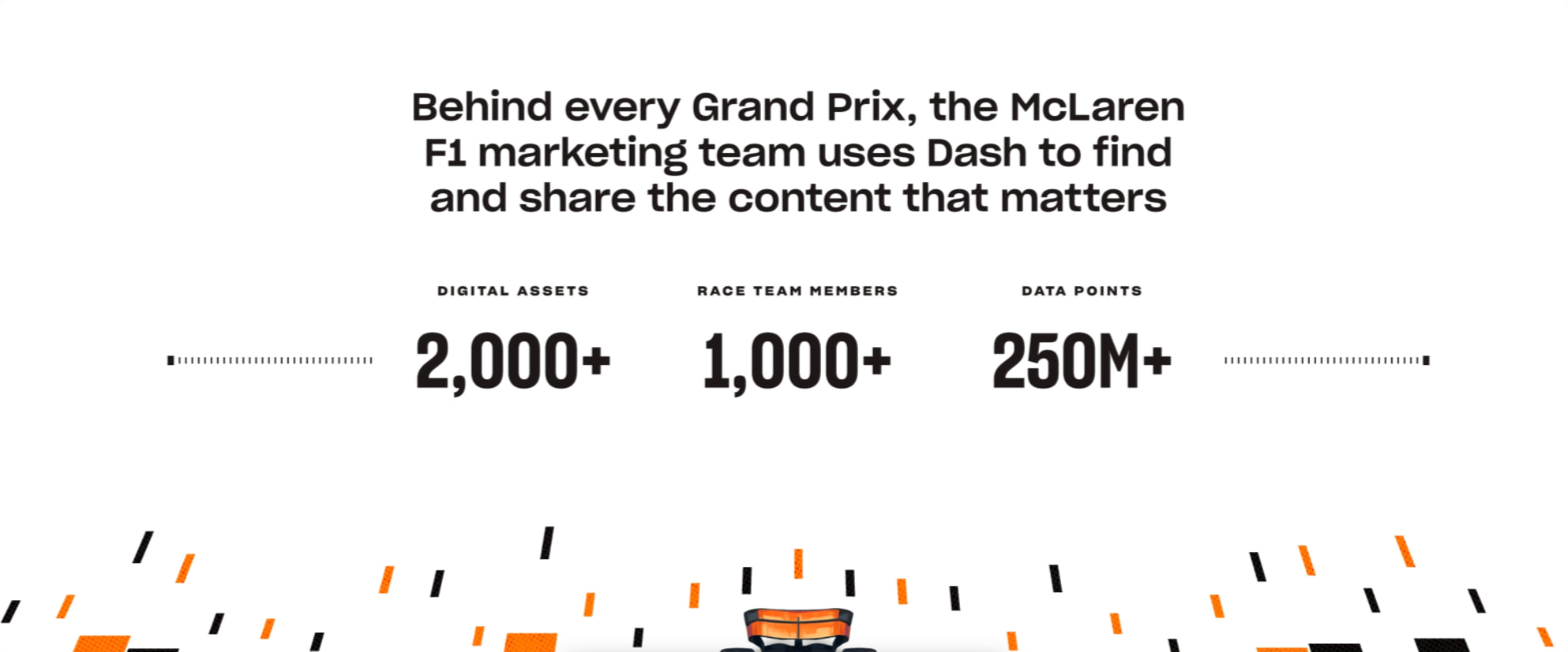 Dropbox Dash x McLaren F1 Team captured website design