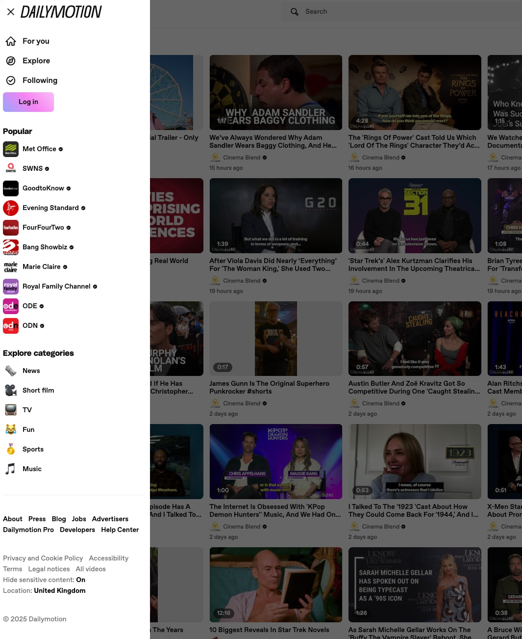 Dailymotion: See and share the internet's best videos captured website design