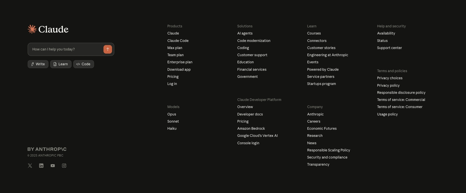 Pricing | Claude captured website design