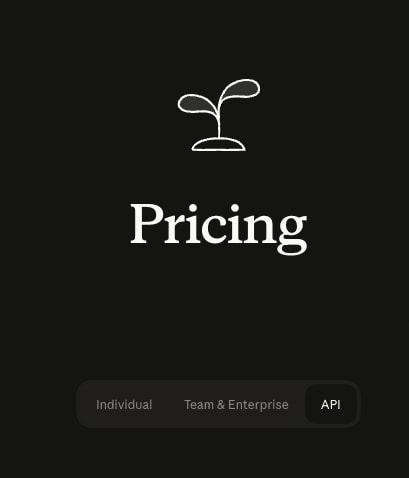 Pricing | Claude captured website design