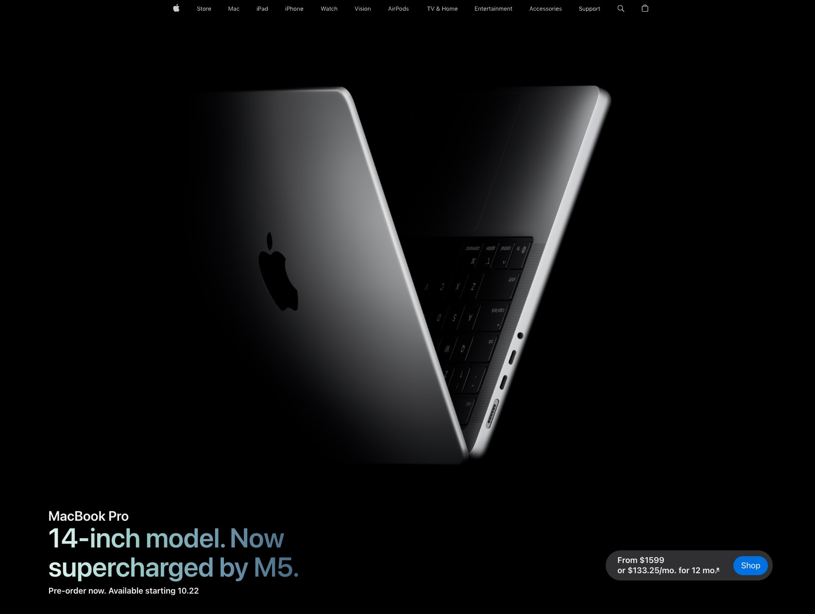 MacBook Pro - Apple captured website design