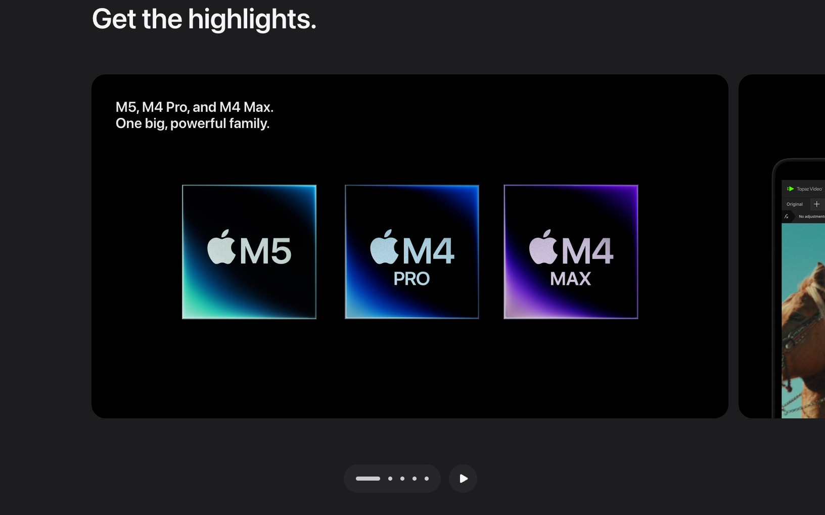 MacBook Pro - Apple captured website design