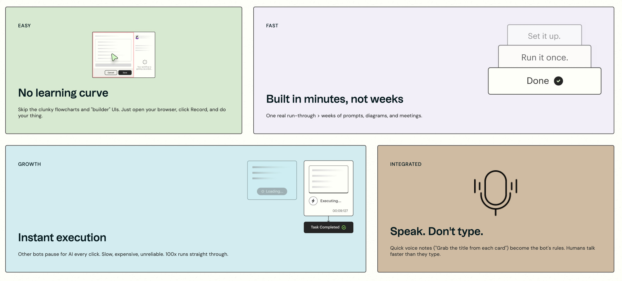 100X.Bot | Record once and Automate forever captured website design
