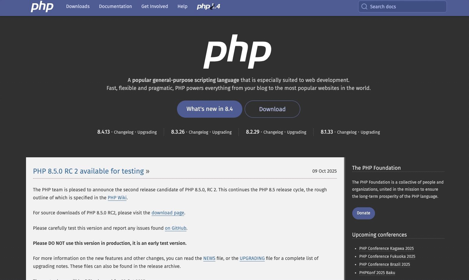 PHP captured website design