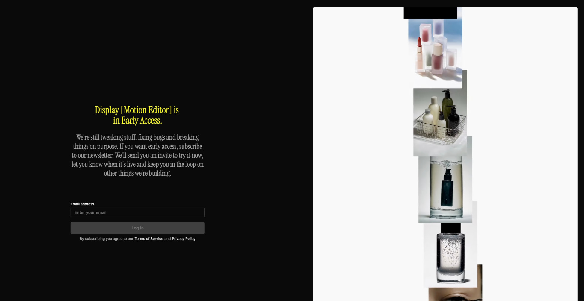Momentum captured website design