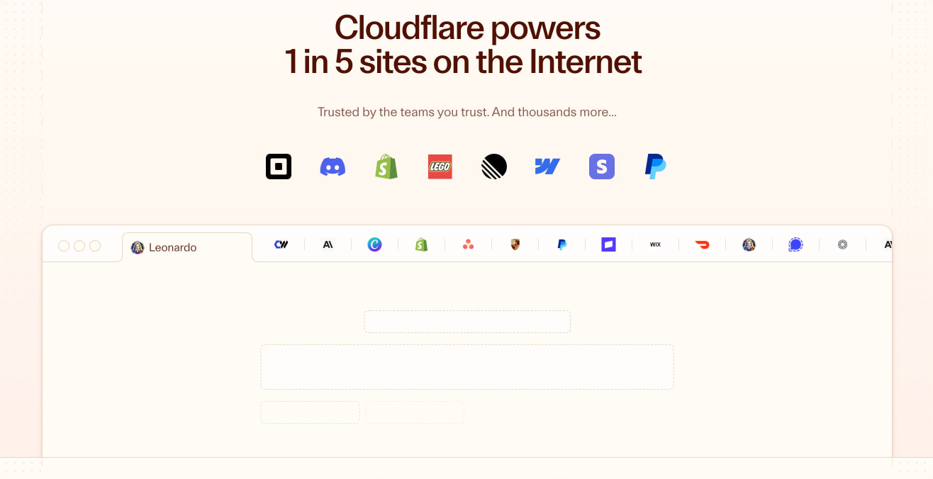 Cloudflare Workers Platform captured website design