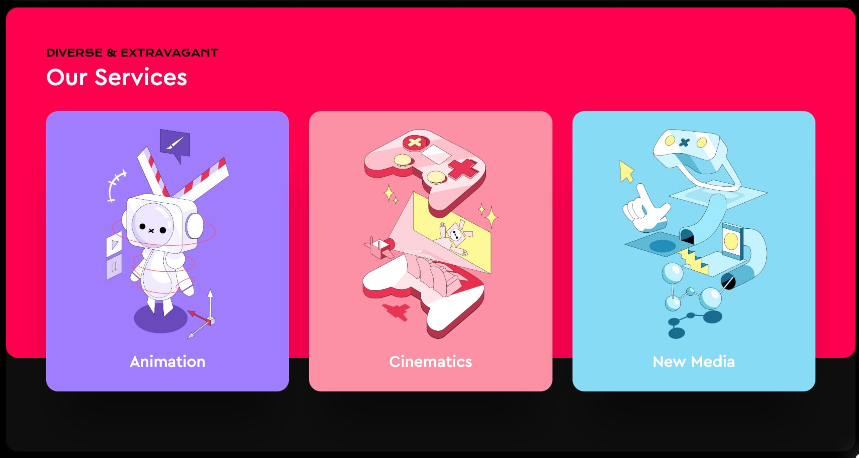 NewKino Studio captured website design