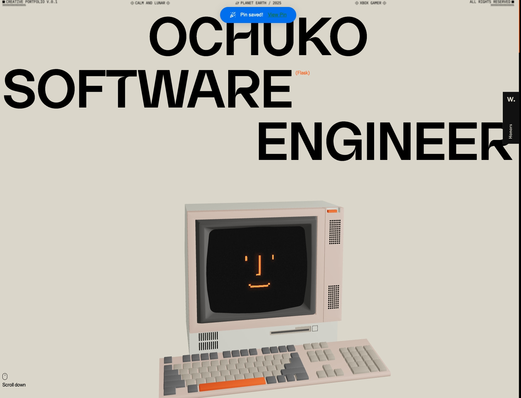 Ochuko — Portfolio captured website design