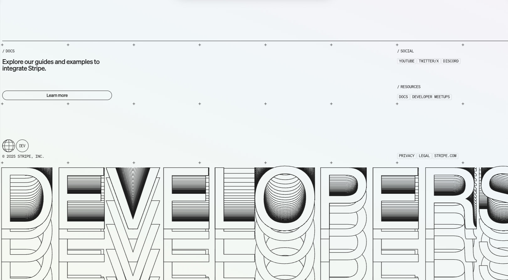 Stripe Dot Dev captured website design