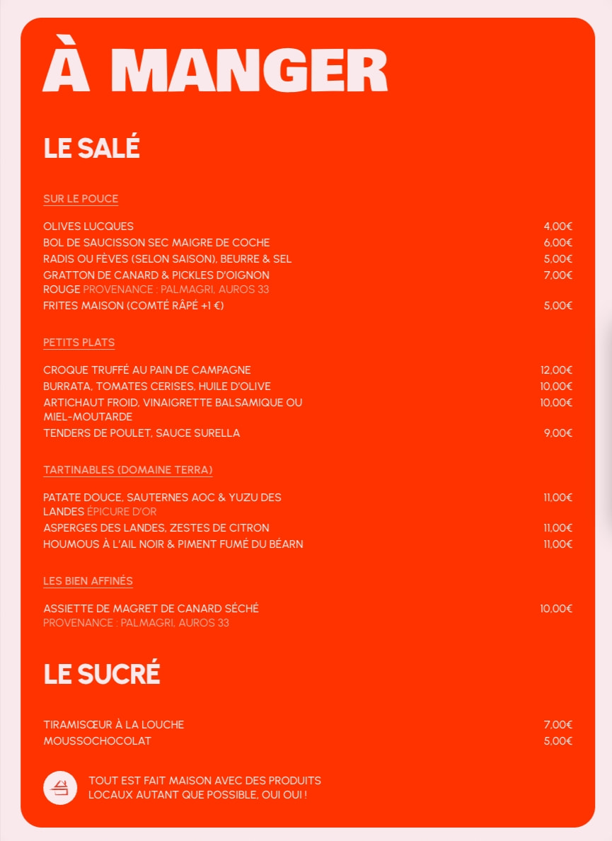 Surella - Bar, Bistrot et Cave à Barsac (Gironde, France) captured website design