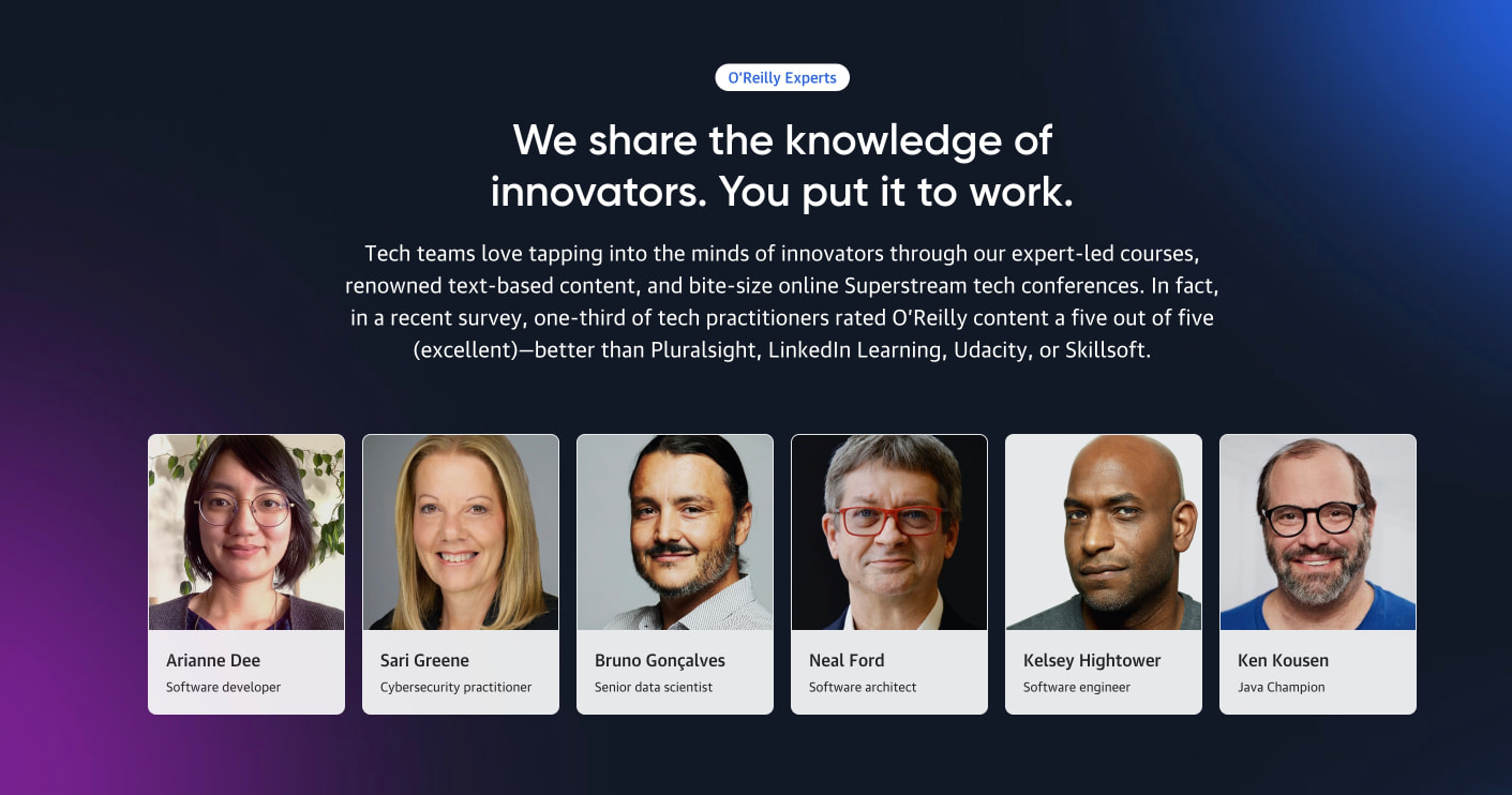 O'Reilly Media - Technology and Business Training captured website design