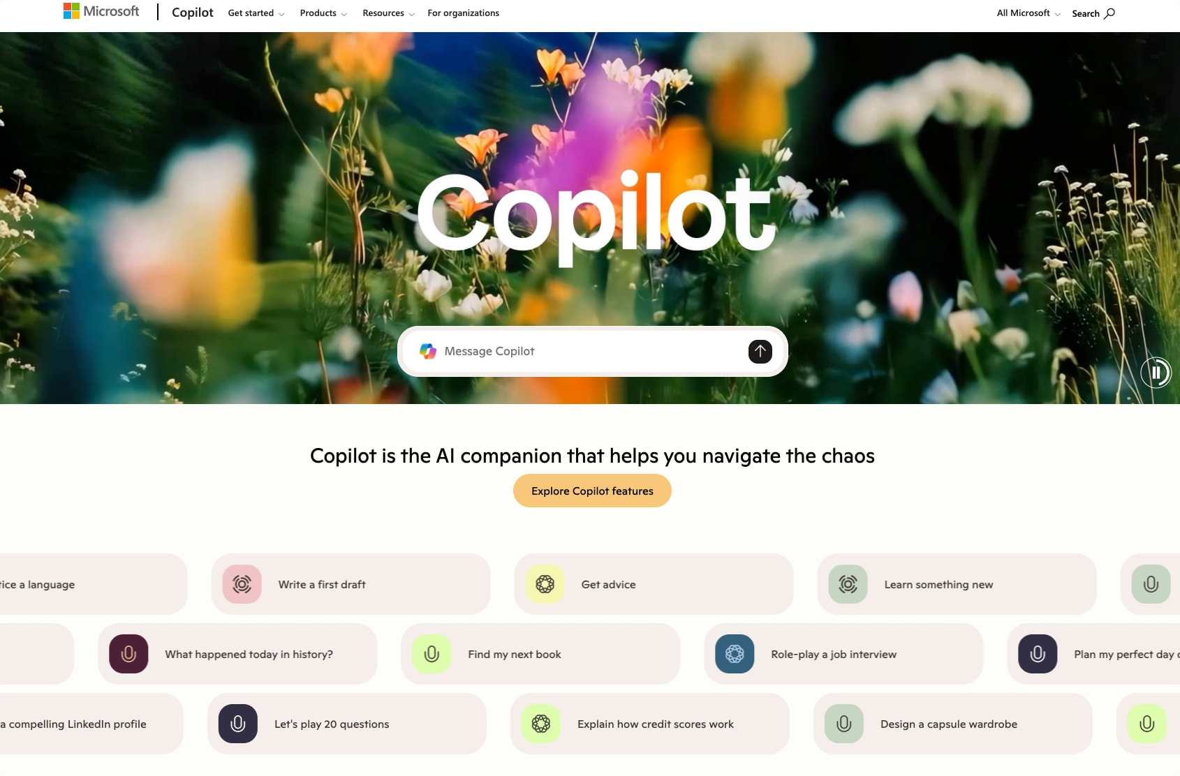 Enjoy AI Assistance Anywhere with Copilot for PC, Mac, Mobile, and More | Microsoft Copilot captured website design
