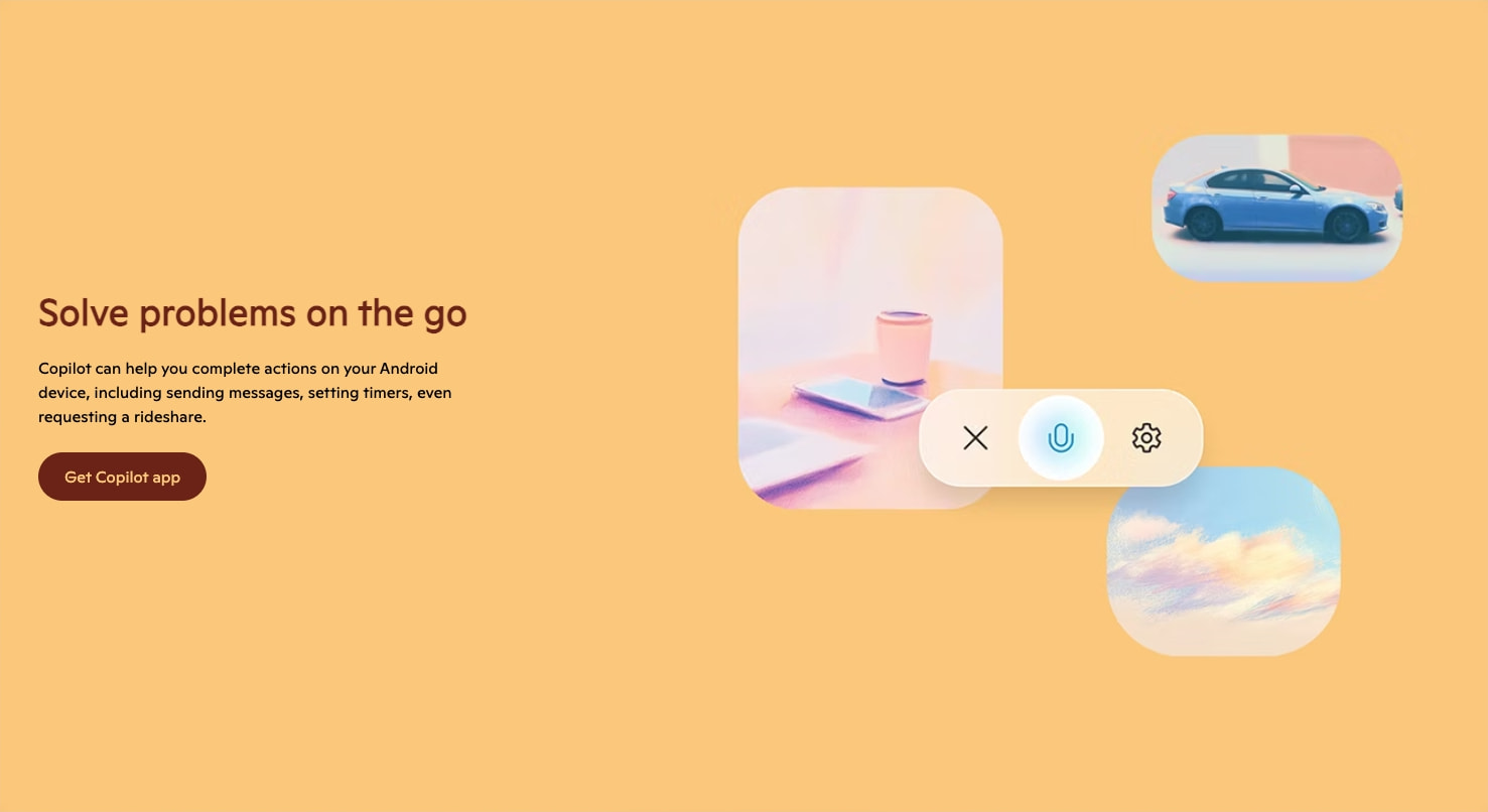 Enjoy AI Assistance Anywhere with Copilot for PC, Mac, Mobile, and More | Microsoft Copilot captured website design