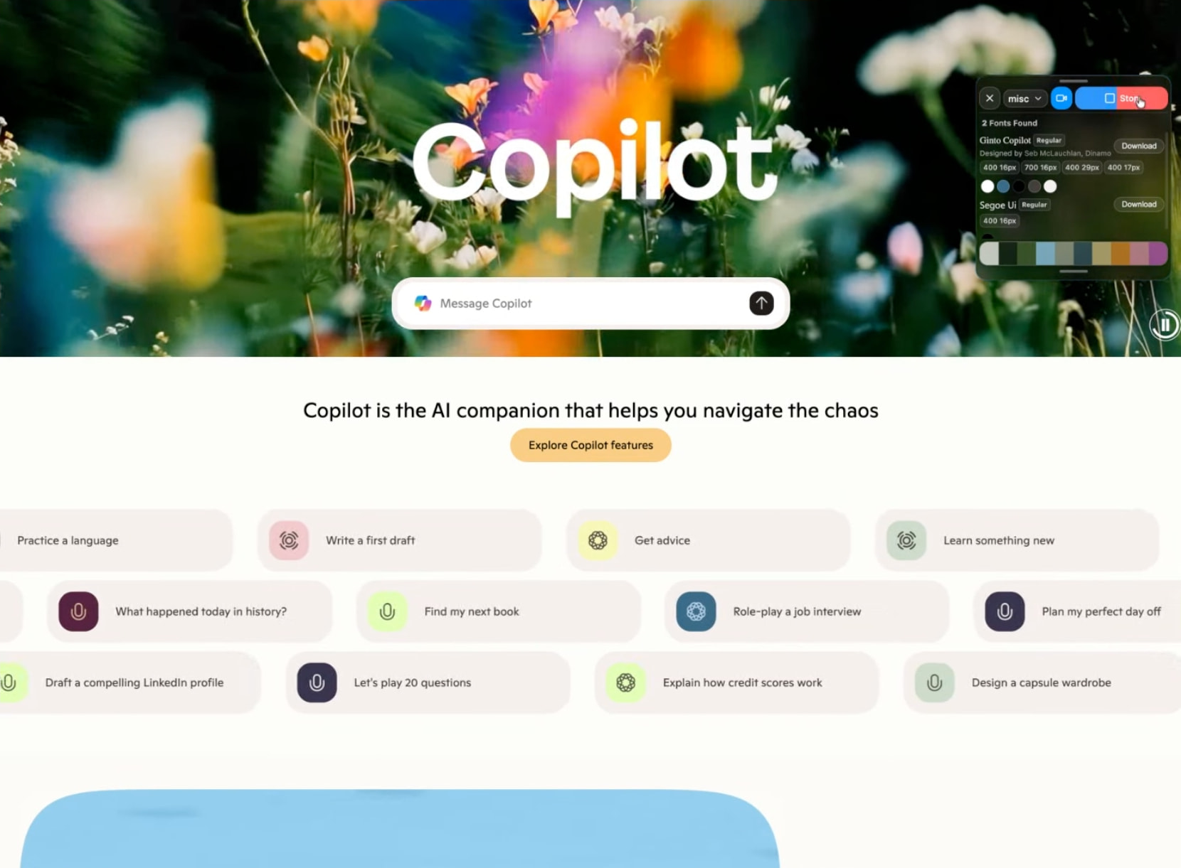 Enjoy AI Assistance Anywhere with Copilot for PC, Mac, Mobile, and More | Microsoft Copilot captured website design