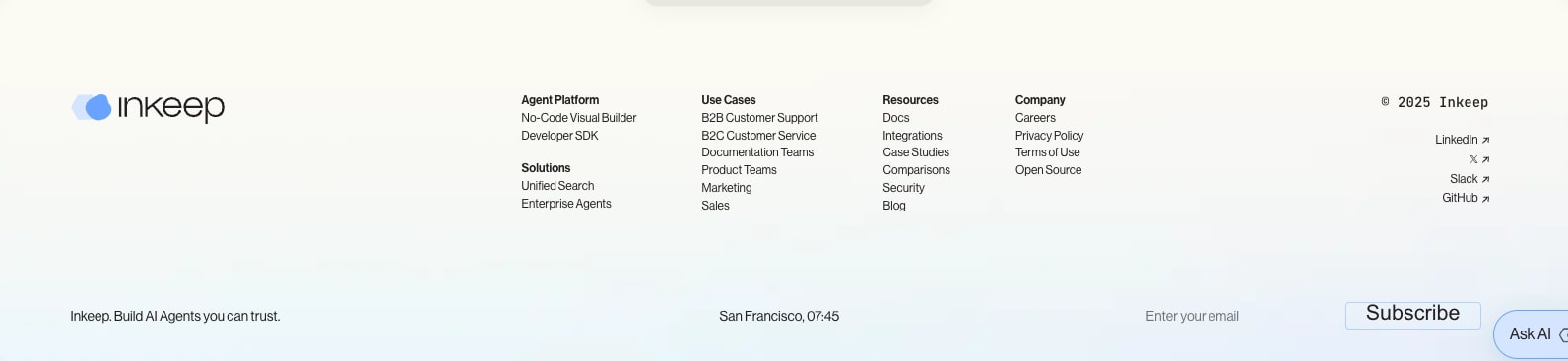 Book a Demo | See Inkeep AI Agents in Action captured website design
