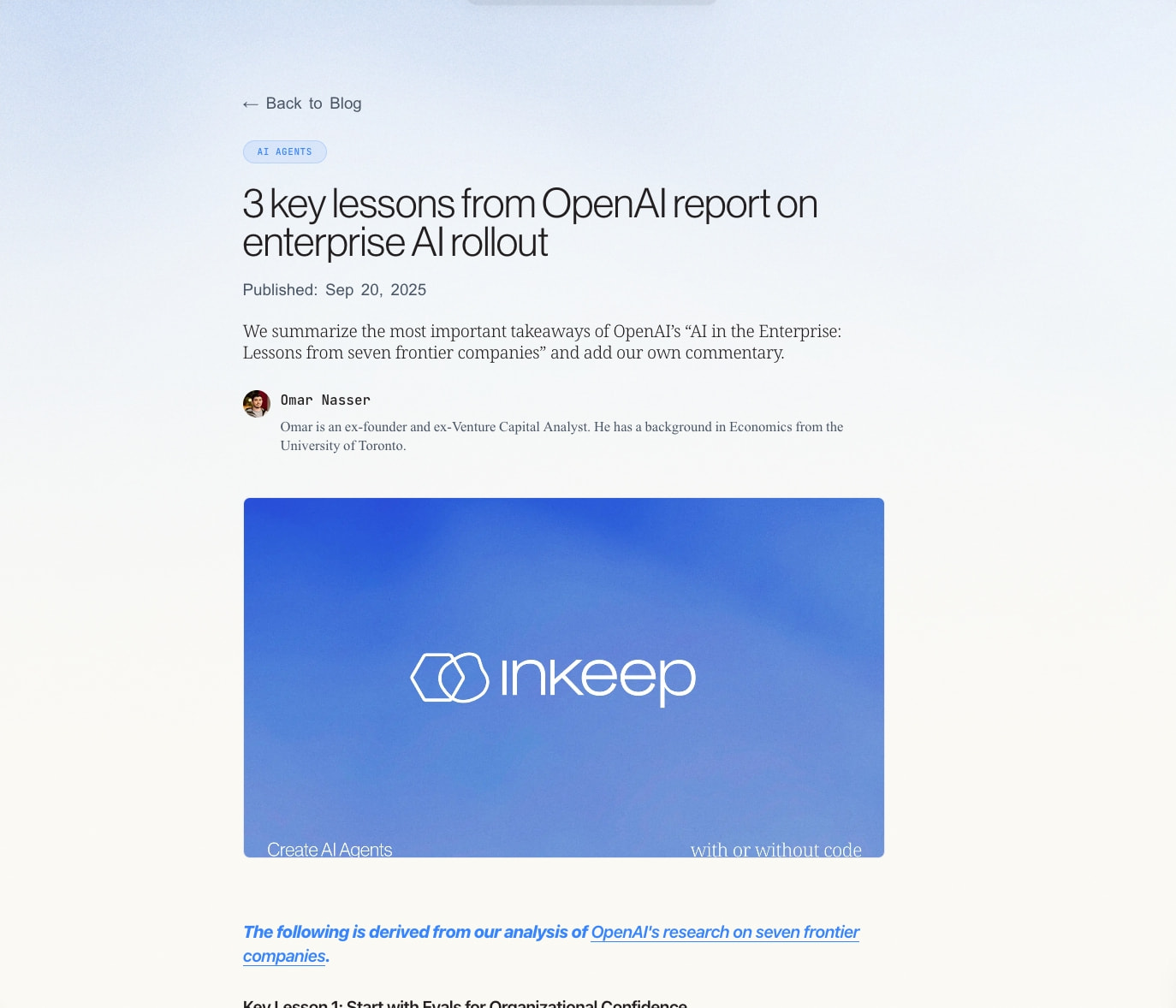 3 key lessons from OpenAI report on enterprise AI rollout captured website design