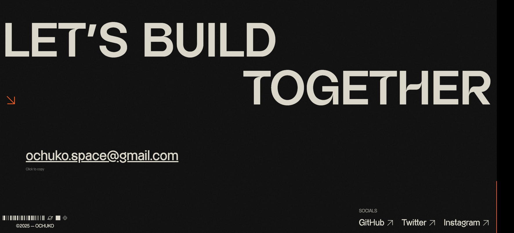 Ochuko — Portfolio captured website design