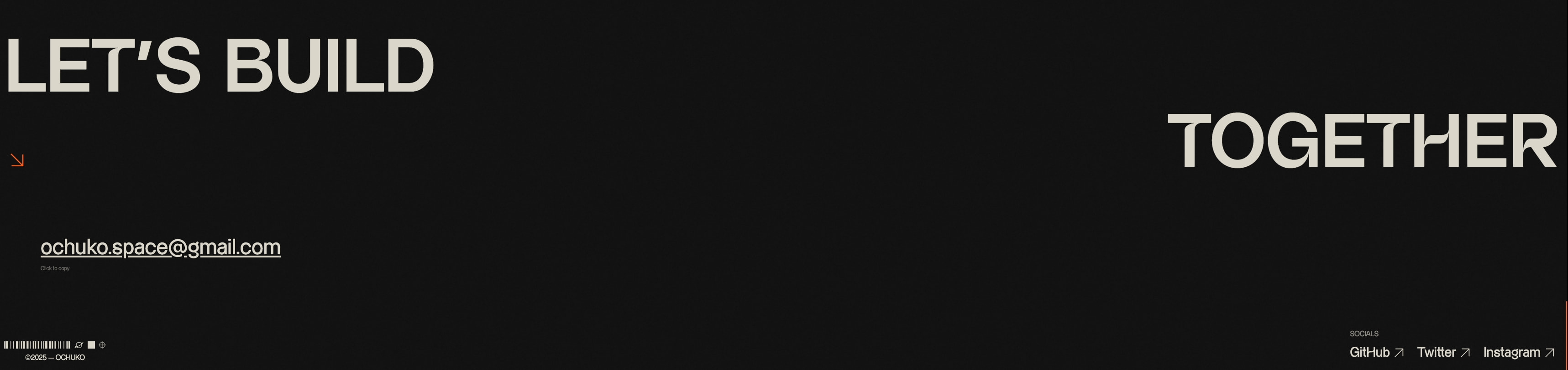 Ochuko — Portfolio captured website design