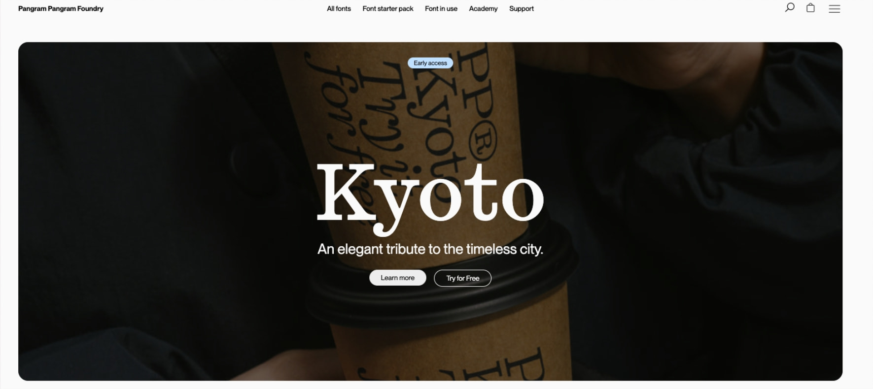 Pangram Pangram — Free to try, High-Quality Fonts for Designers – Pangram Pangram Foundry captured website design