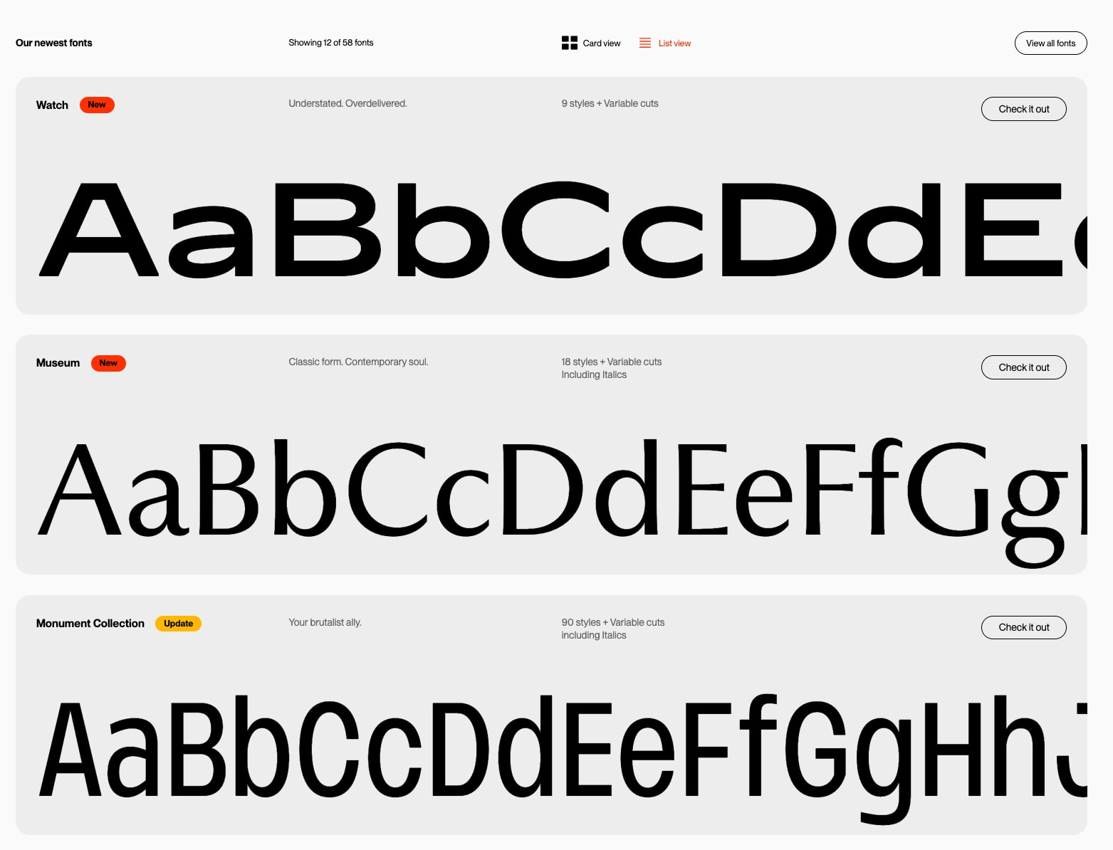 Pangram Pangram — Free to try, High-Quality Fonts for Designers – Pangram Pangram Foundry captured website design