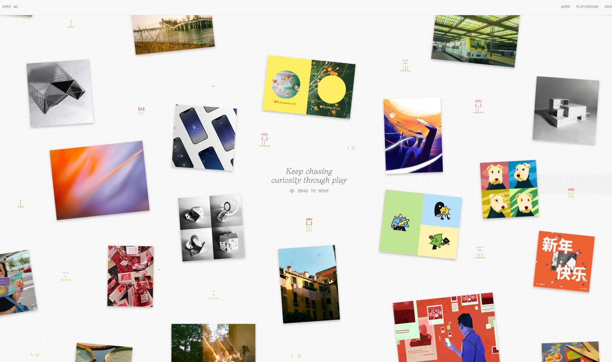 Emmi's Playground captured website design