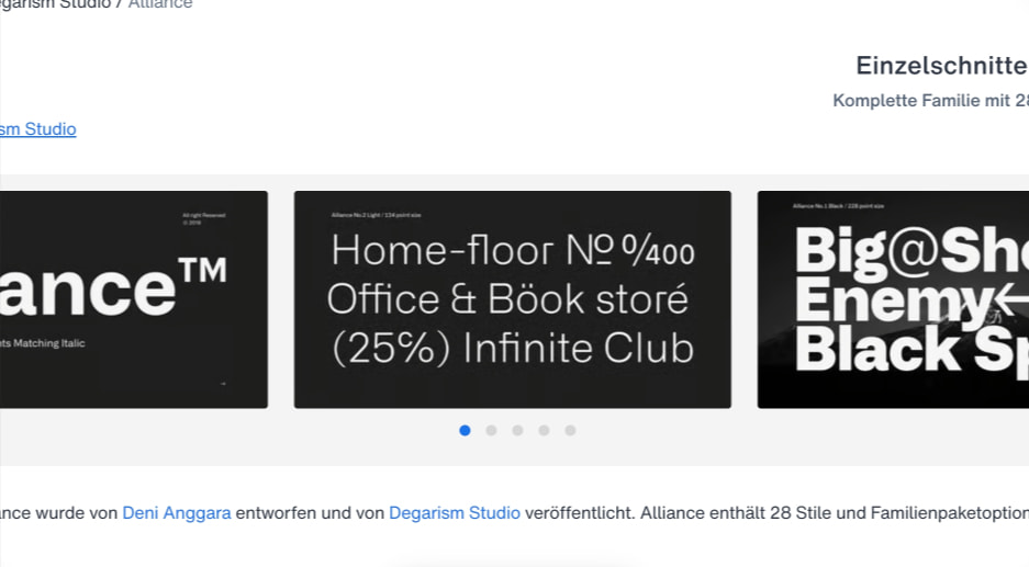 Alliance Font | Webfont & Desktop | MyFonts captured website design