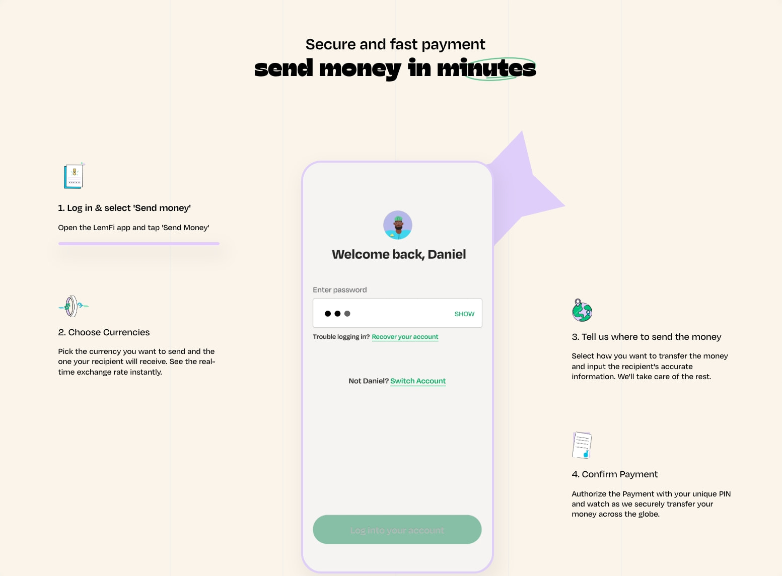 LemFi | International Money Transfer captured website design