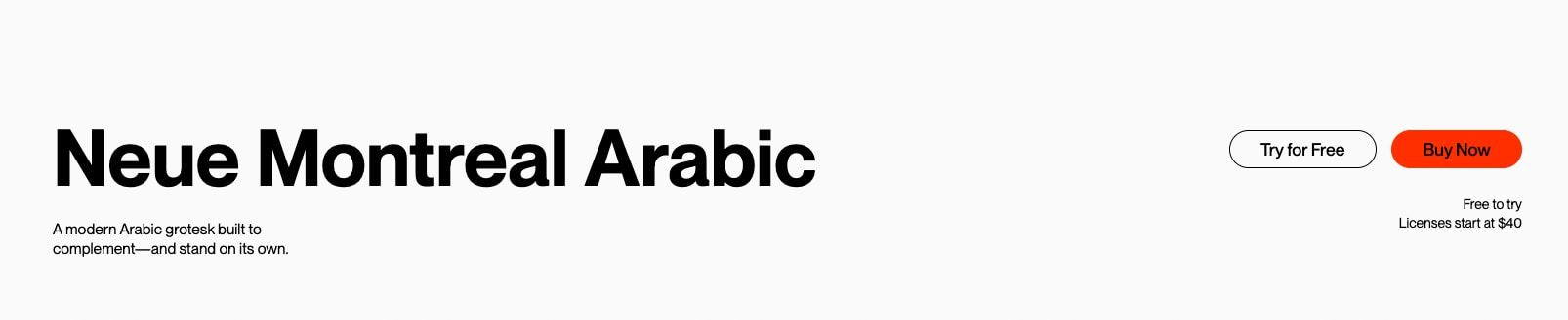 Neue Montreal Arabic - Free to Try Font - Arabic coverage on our most popular Grotesk Type – Pangram Pangram Foundry captured website design