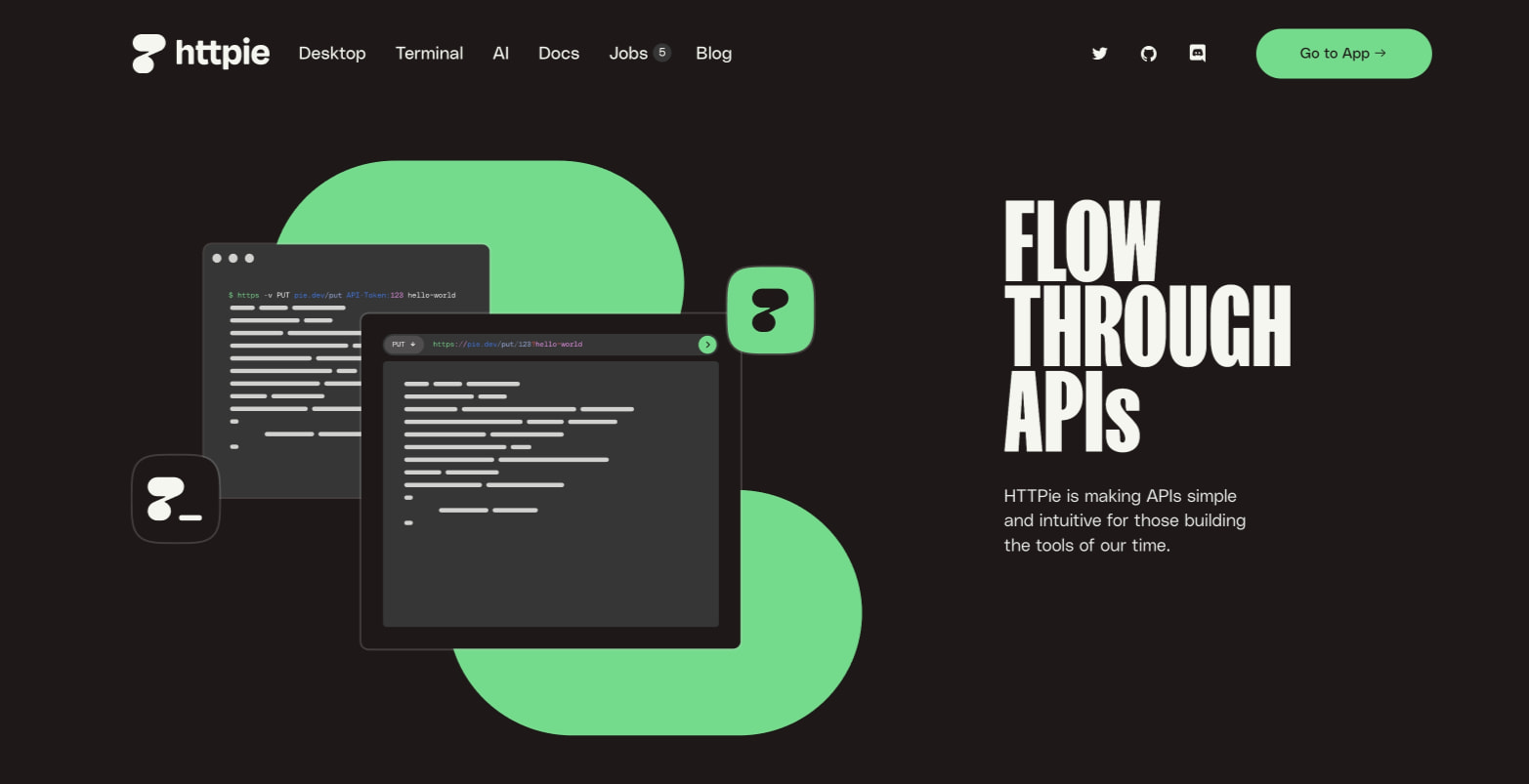 HTTPie – API testing client that flows with you captured website design
