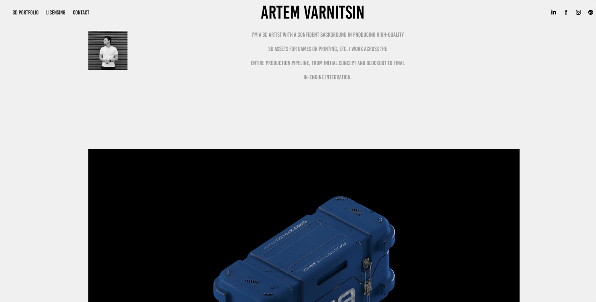 Artem Varnitsin captured website design